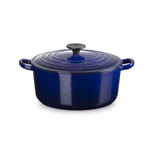 Le Creuset Indigo Cast Iron Round Casserole 24cm